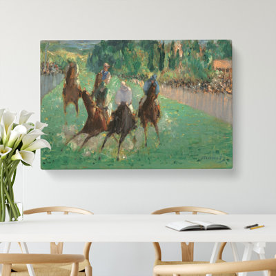 At The Races by Edouard Manet - Wrapped Canvas