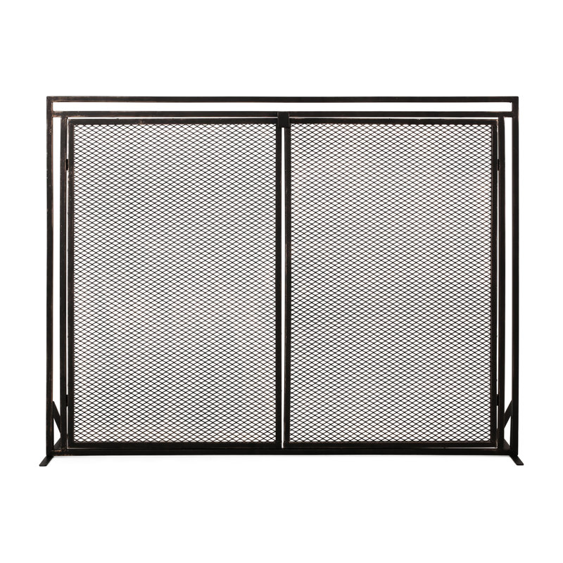 Pare-étincelles en fer robuste avec finition mate - H 30,65 po x l 39,94 po, écran moderne fiable, l 39,94 po x H 30,65 po, option d'espace
