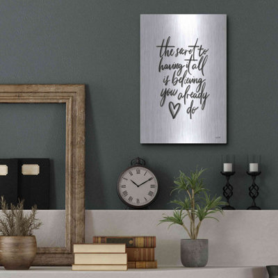 Trinx 'The Secret 2' by House Fenway, Metal Wall Art, 12"x16"