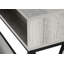 Console moderne étroite avec plateau en stratifié durable et structure en X en métal pour l'entrée, le salon ou la chambre à coucher