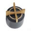 5" PLANTER W/ WOOD STAND, MATTE GRAY-1188284676
