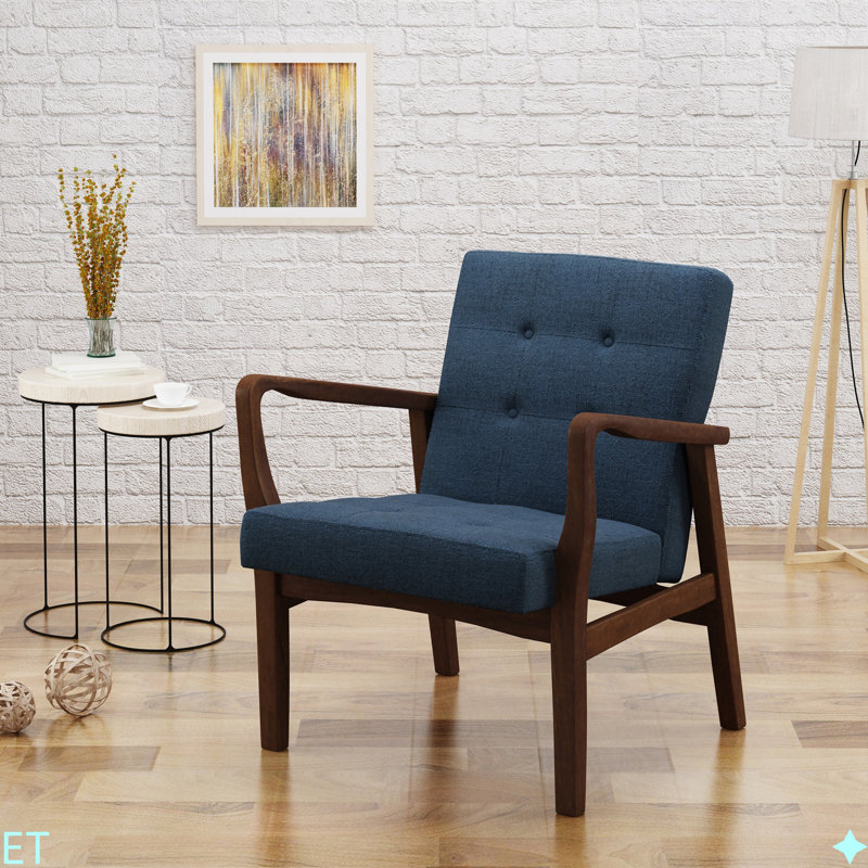 Fauteuil club Mid Century, Marine