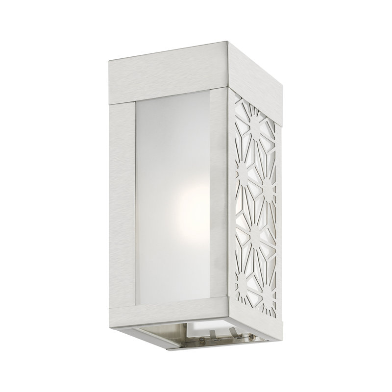 Alastaire 1 - Bulb 8.5" Outdoor Flush Mount, Brushed Nickel