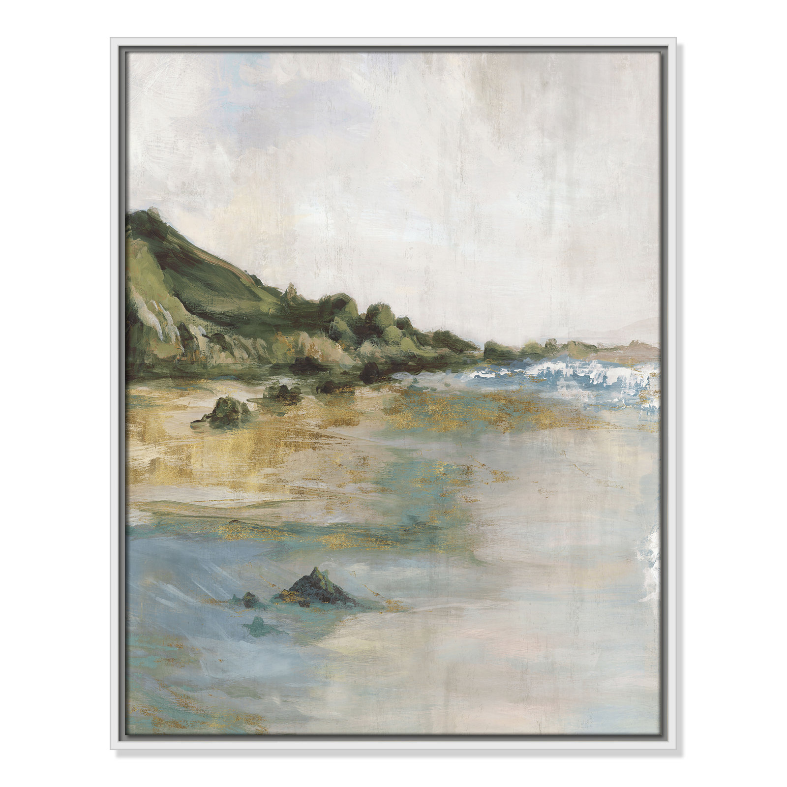 Cordoba "Tide's Edge" Print, 29.5" H x 23.5" W, White