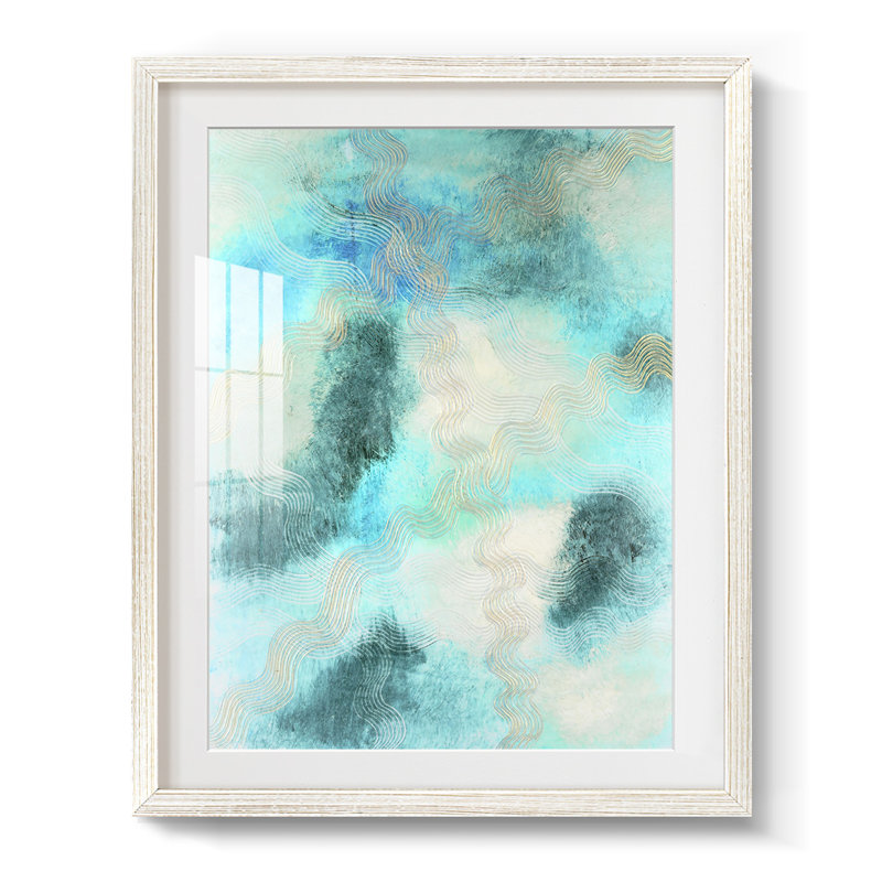 Blue Shift II -Framed Print, 28.5" H x 20.5" W, White