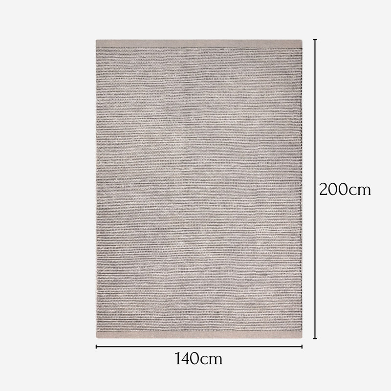 Elysian Hand-Knotted Wool Rug, Rectangular 200 x 140cm