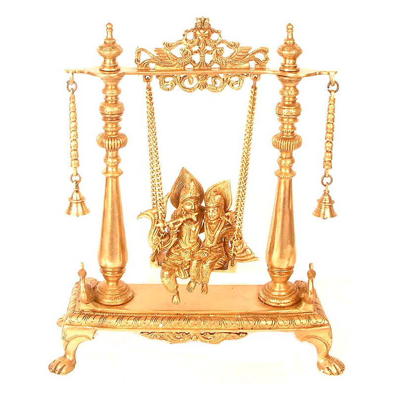 Radha Krishna sur une balançoire