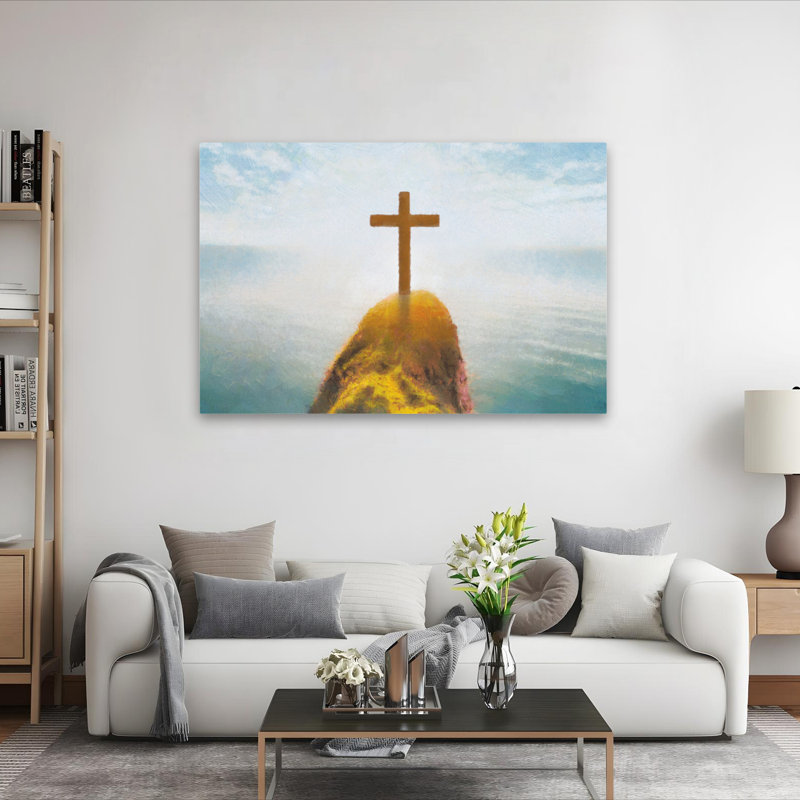 Croix de l’espoir - art contemporain contemporain, H 60 po x l 40 po