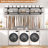 59-Inch Clothes Rack With Top Shelf, 2 Tiers Wall Mounted Shelves With Hanging Rod For Laundry Room-1918087217-1918087231