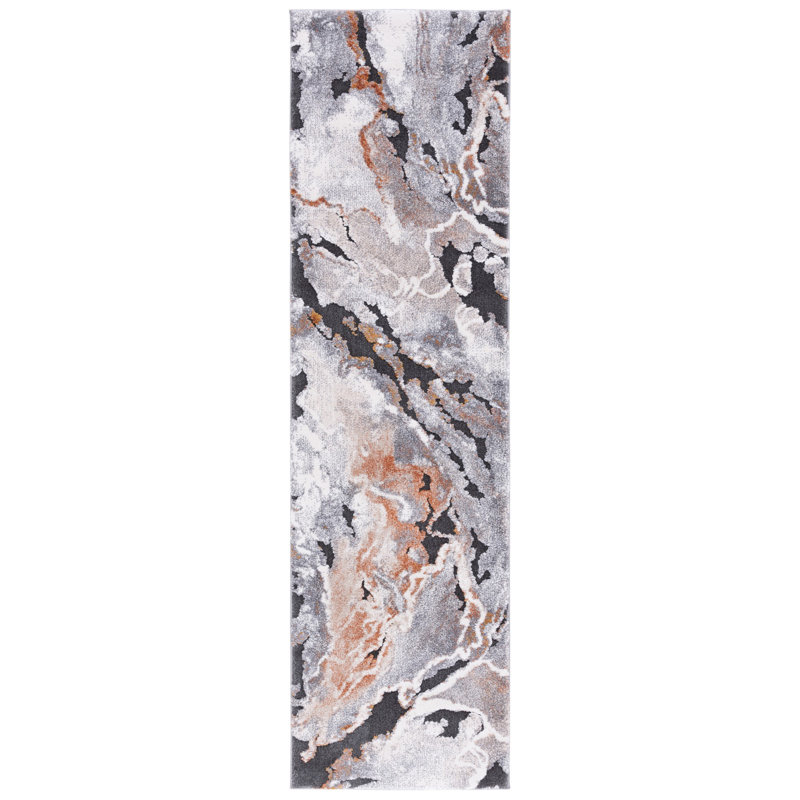 Cyrus Shag Performance Abstract Rug, Runner 2'2" x 7'9"