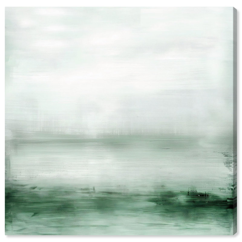 Mirrored Glow II 12" x 12" Abstract Landscape Canvas Art