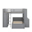 Lit mezzanine double avec lit autonome, armoire, bureau et tablettes-1351796567