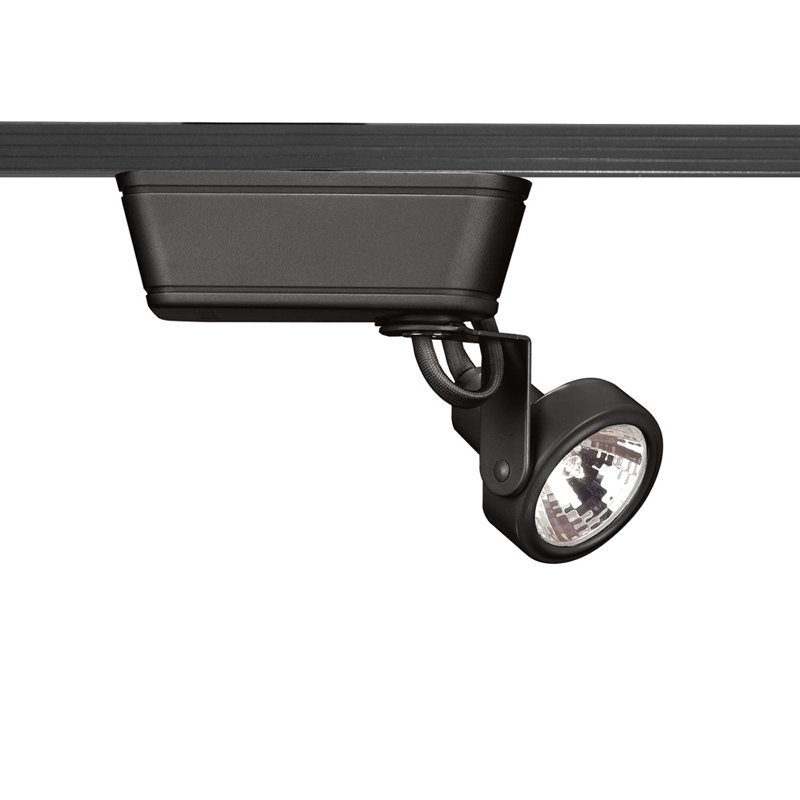 Tête de rail Gimbal, Noir, Ampoule halogène MR16 de 75 W, Série Lightolier