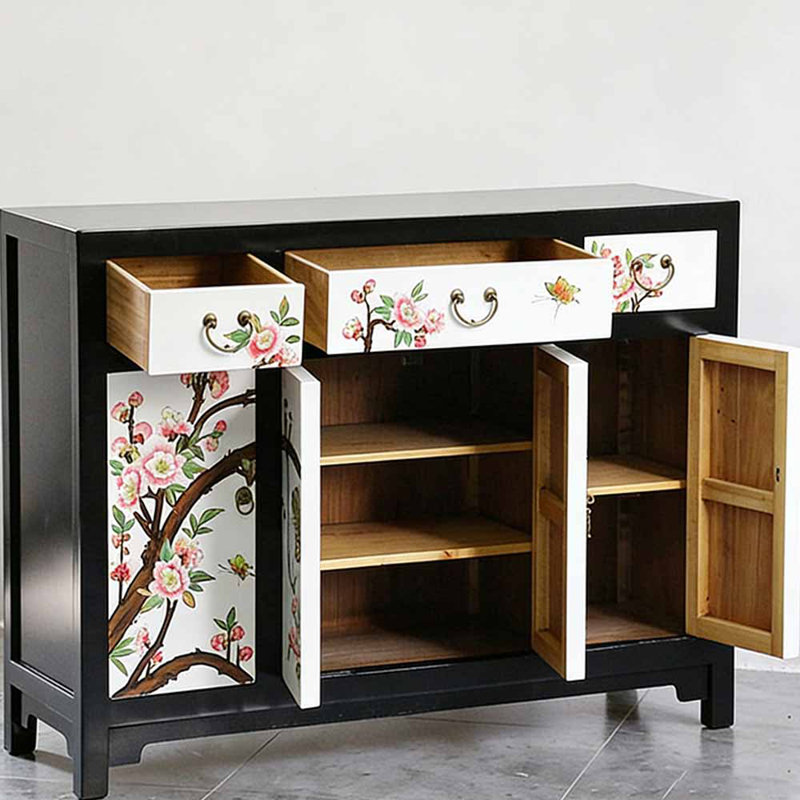 Nouvelle armoire à chaussures peinte de style chinois