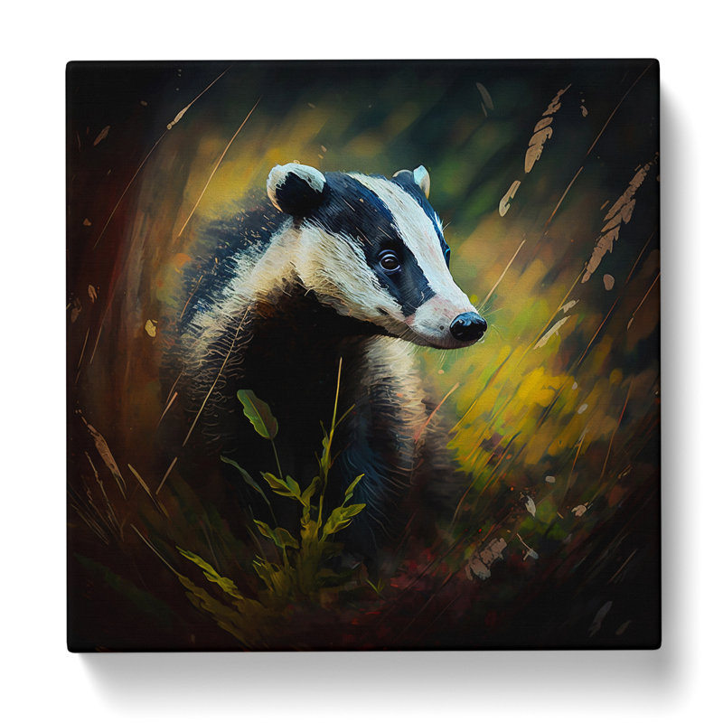 Badger Post-Impressionism - No Frame Print, 50cm H x 50cm W x 3cm D