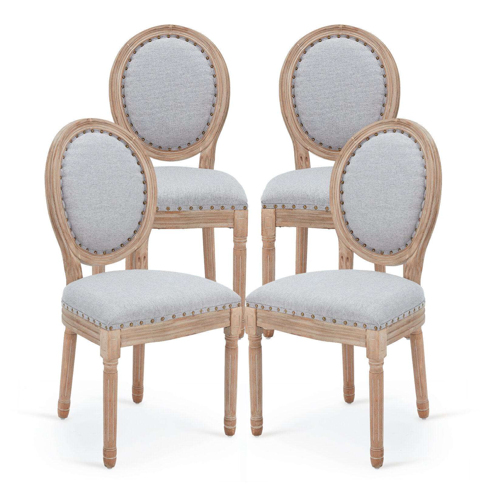 Jair King Louis Back Side Chair (Set of 2) - A.M Wood Store