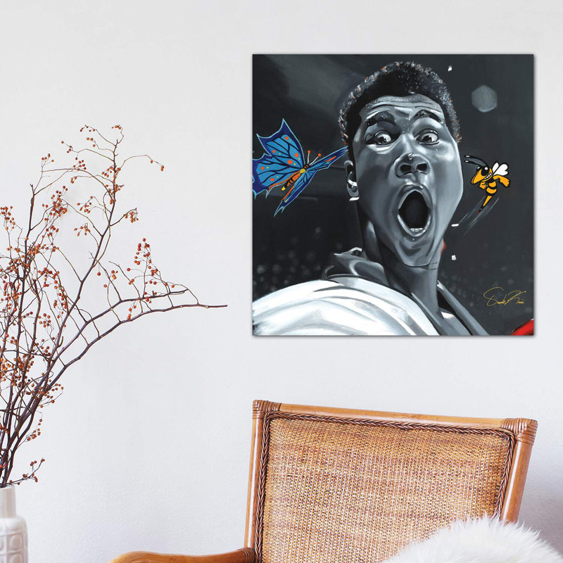 «Sting Like A Bee», reproduction sur toile tendue, H 18 po x l 18 po x 1,5 po, Toile tendue