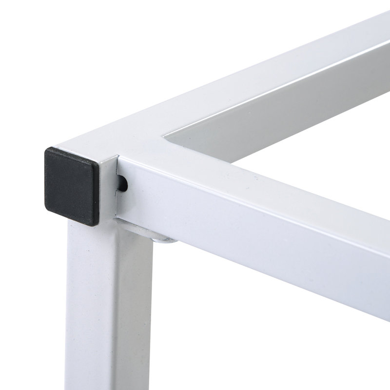 Ensemble de 4 tables de bar Garysburg, Bois naturel, Blanc