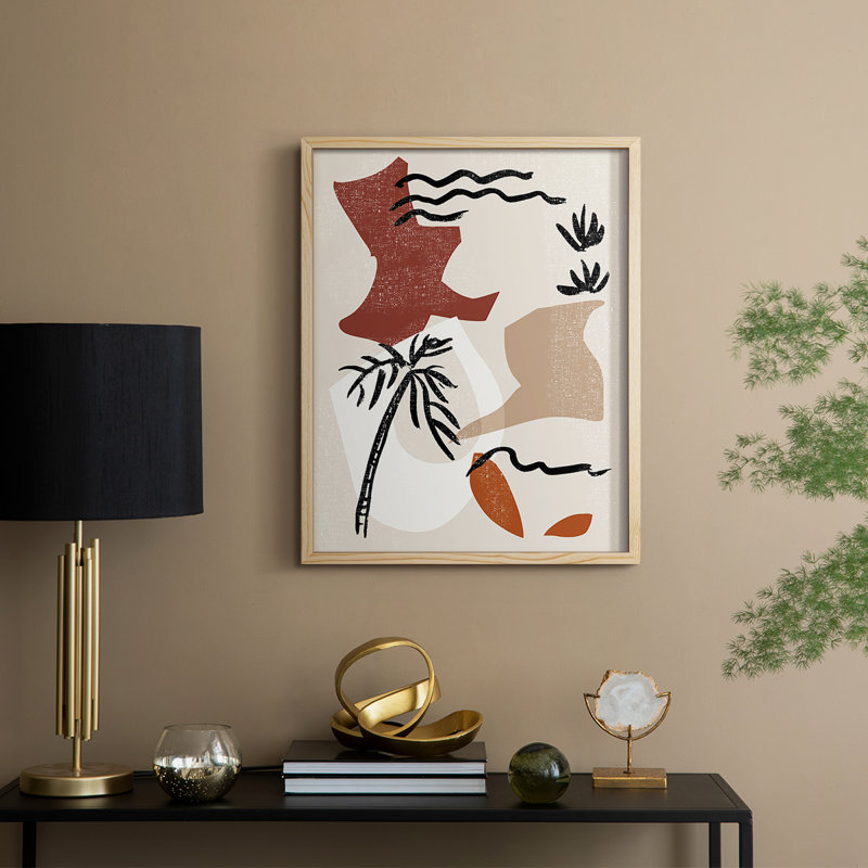 Soft Palms II Framed Print - Solid Wood