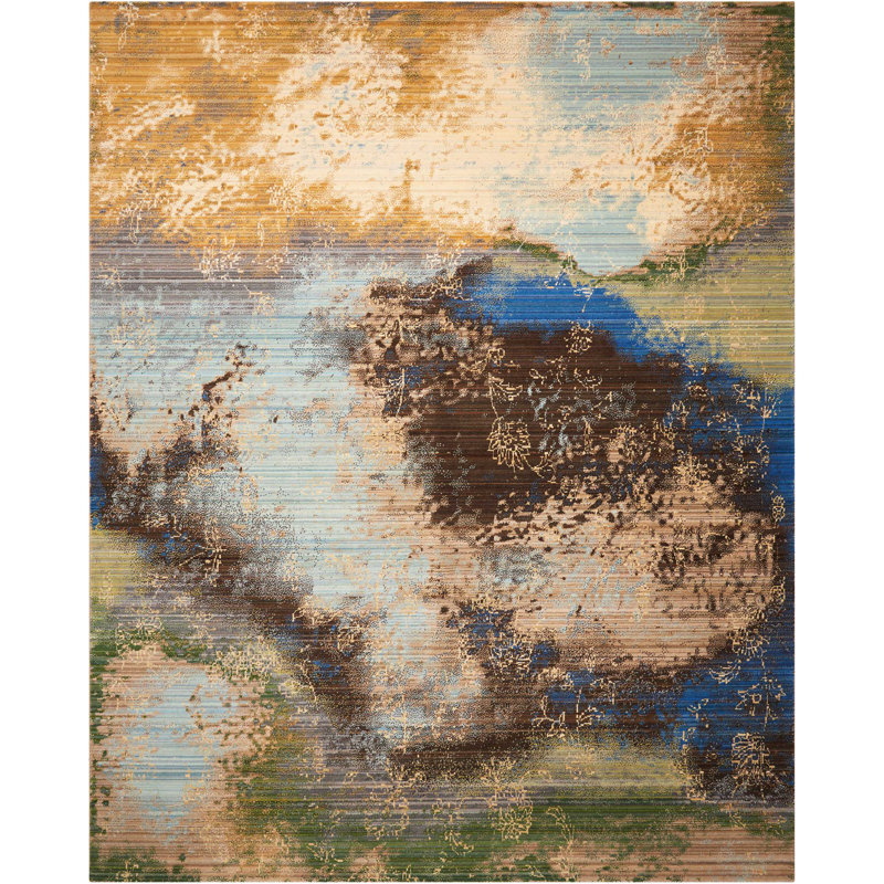 Tapis brun Shenita, Rectangle 9 pi 9 po x 13 pi