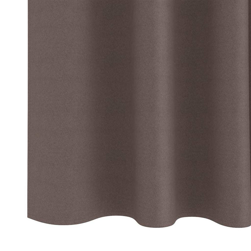 Blackout Curtain Pair, 175cm Width x 140cm Drop, Dark Brown