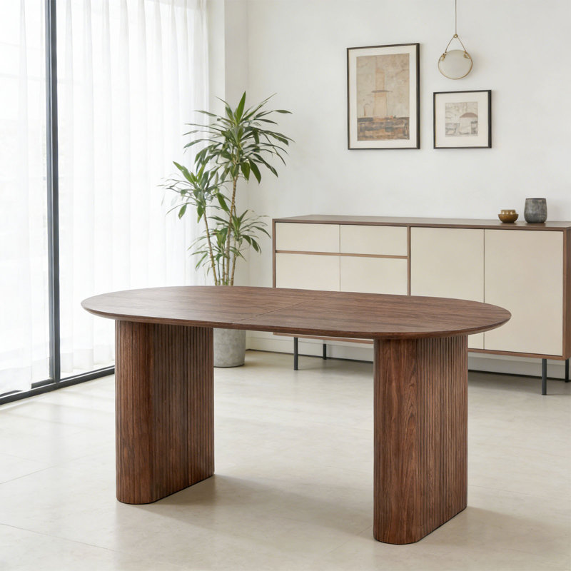 Table de salle à manger extensible 150/190 / 230x90x75cm pour 4-8, table de cuisine réglable