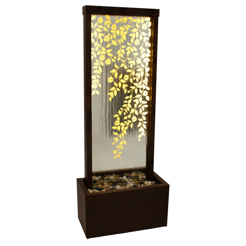 Wisteria Vines Zinc Indoor/Outdoor Fountain with LED Lights