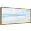 «Coastal Beach Serene Beachscape Tranquil Ocean View with Flying Birds», reproduction d'art sur toile-111176098-98041970
