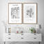 Dessin de feuilles dans la nature et de tulipes, ensemble de formes abstraites, illustrations contemporaines-101752893
