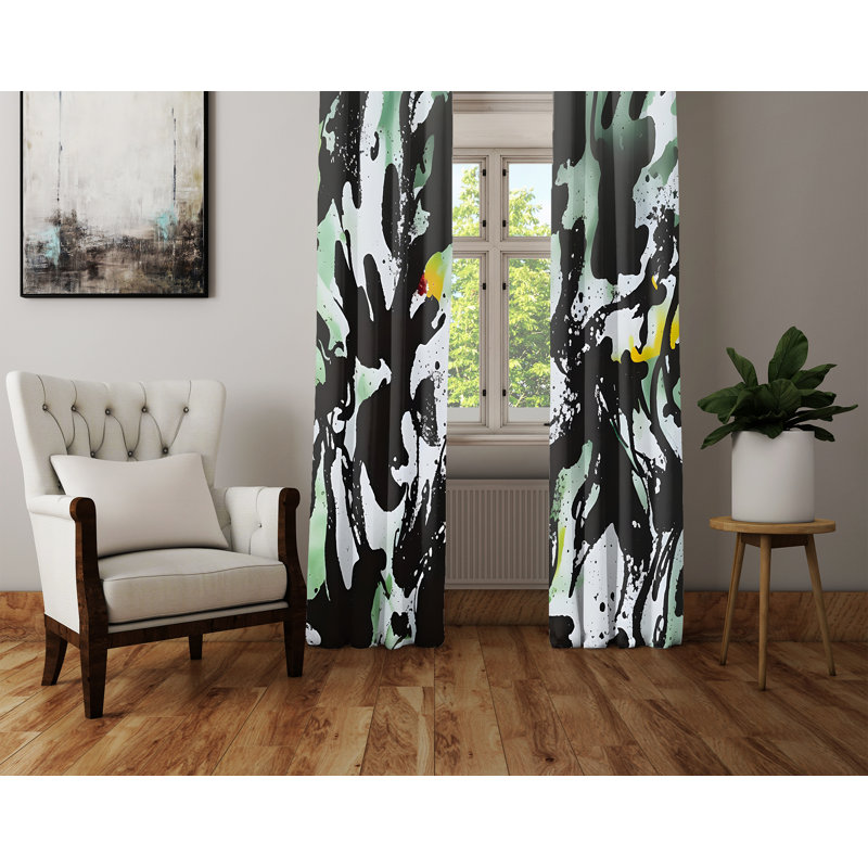 Rideau en polyester Maranta, L 20 po x L 82 po