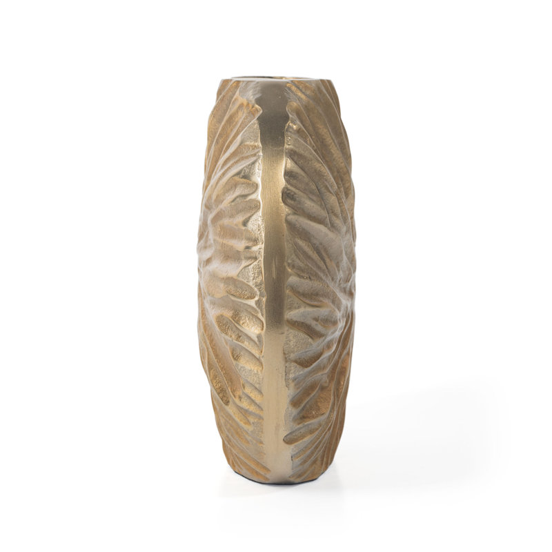Cadence Handmade Aluminum Table Vase, Gold