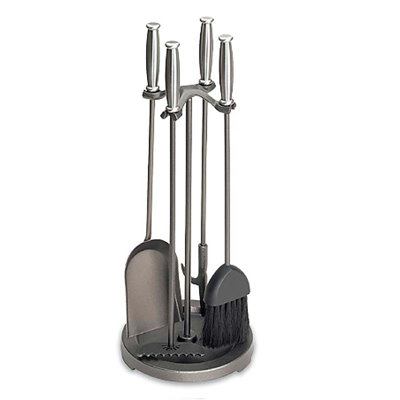 Ensemble d'outils de foyer en acier, laiton