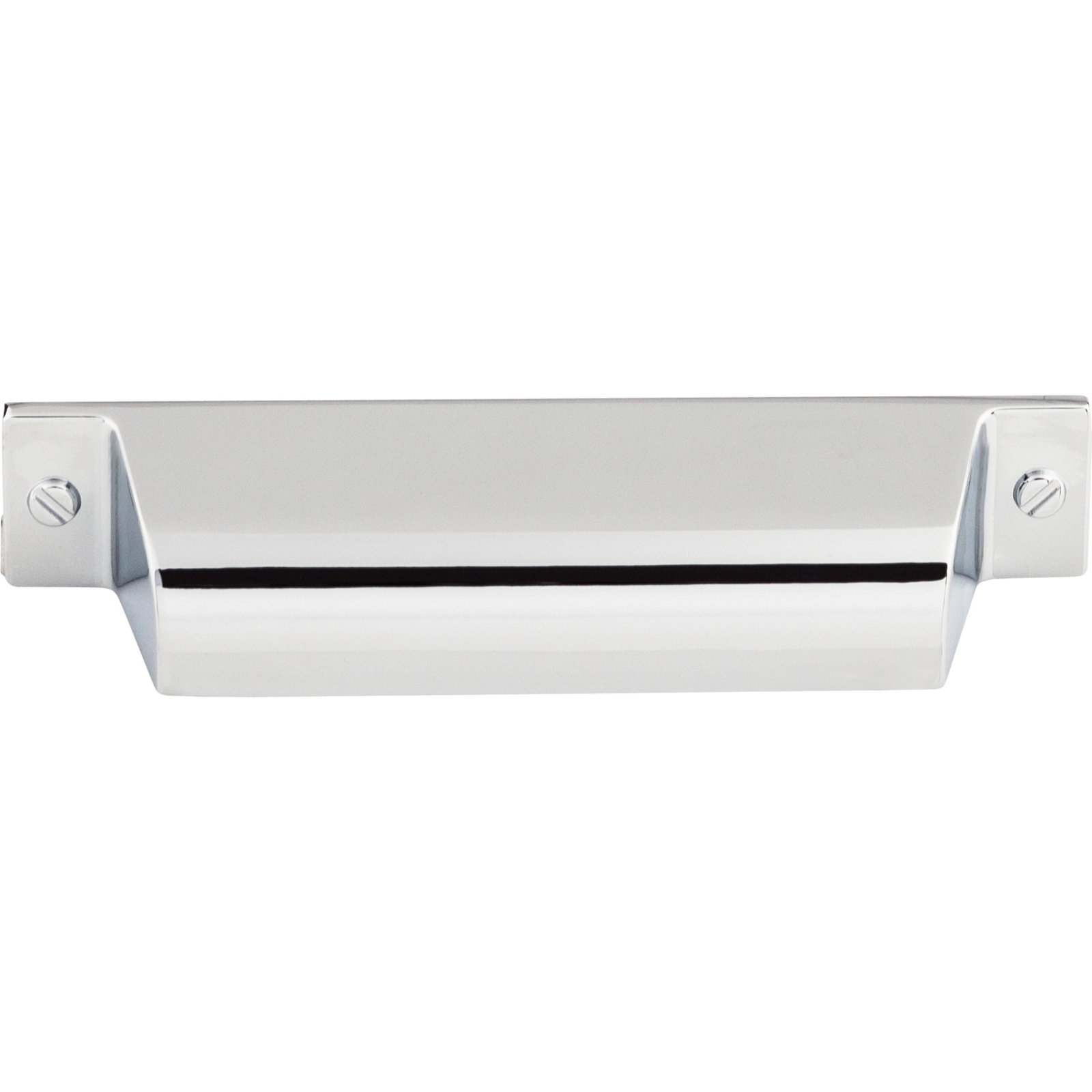 Channing Cup Bin Cabinet Pull, Polished Chrome, 3 3/4" Center to Center