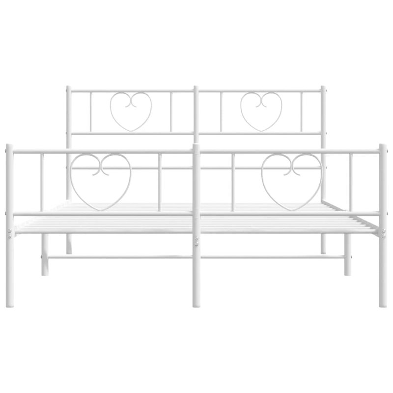 Altamae Metal Bed, 160 x 200cm, White