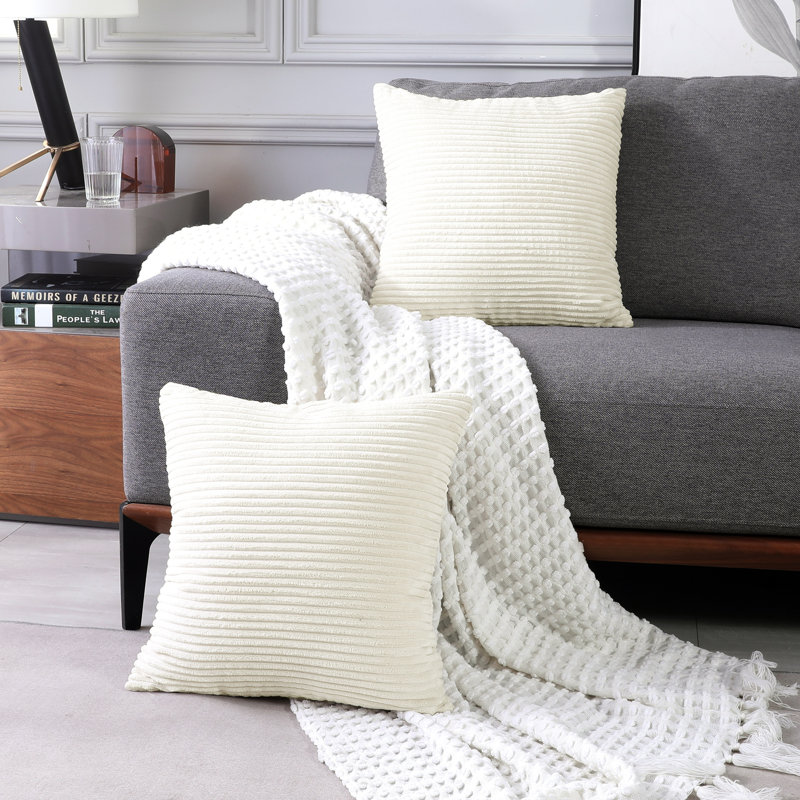Avah Scatter Cushion Cover, Light Beige, 56cm H x 56cm W x 1cm D