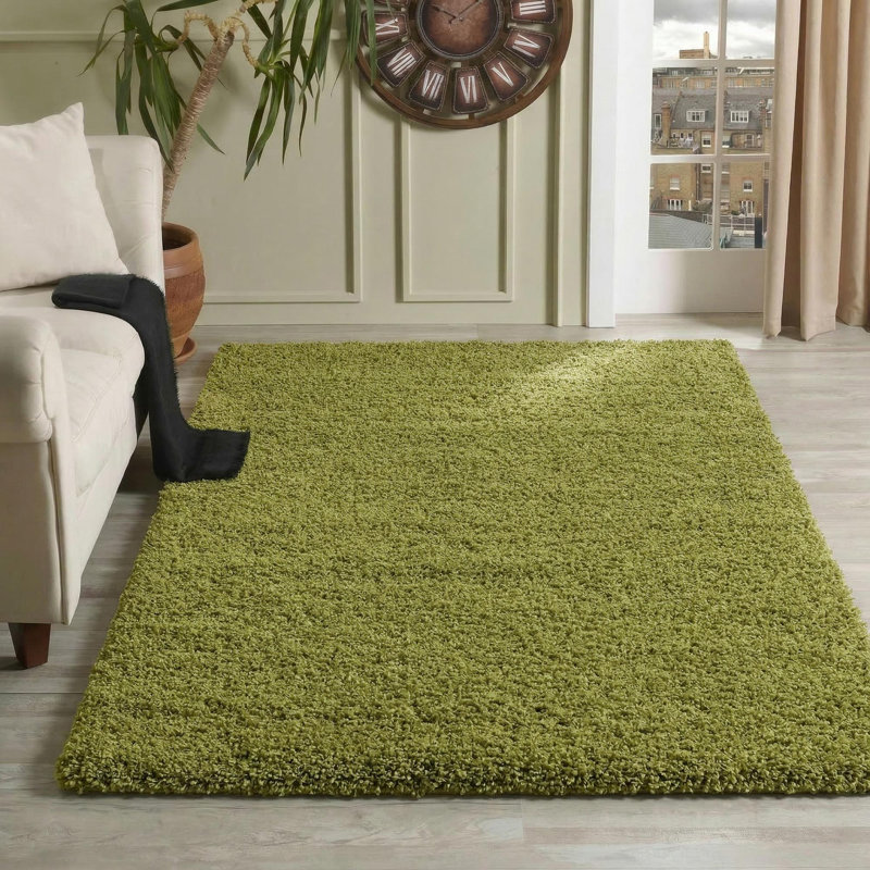 Esterly Solid Colour Shag Area Rug, Rectangle 120 x 170cm