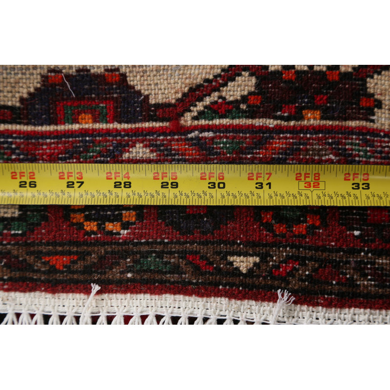 One-of-a-Kind 3'2" X 5'3" New Age Wool Area Rug in Red