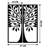 Stylish Decorative Metal Wall Accessory, Black, 20.1 x 25.6 inches | 100% Metal Construction, Thickness: 0.05 inches | Perfect for Home Décor, Living Room, and Office Spaces, Durable and Elegant Design