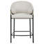 Chaise de comptoir rembourrée en tissu Chadwick beige (ensemble de 2)