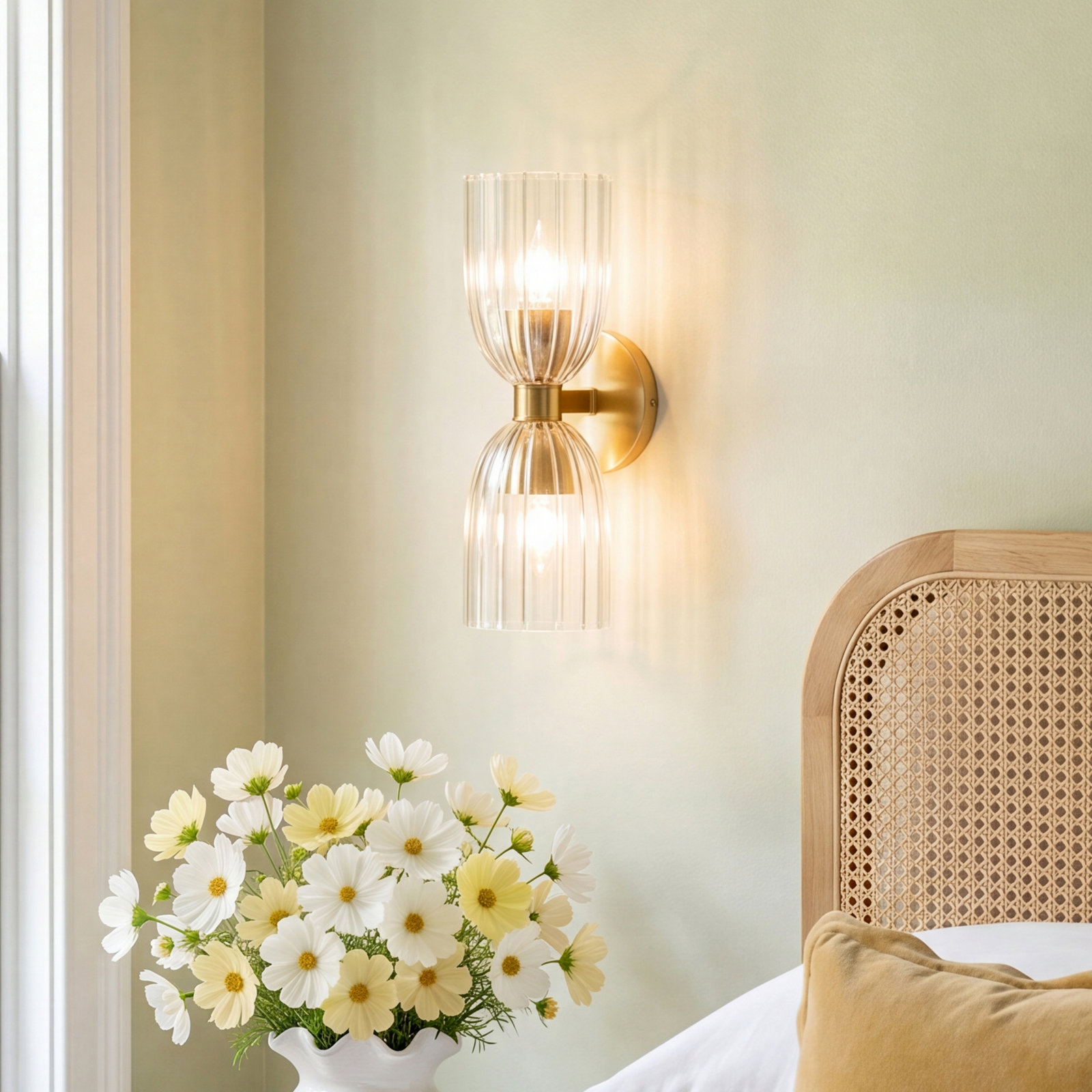 Whistler 2-Light Wall Sconce in Natural Brass