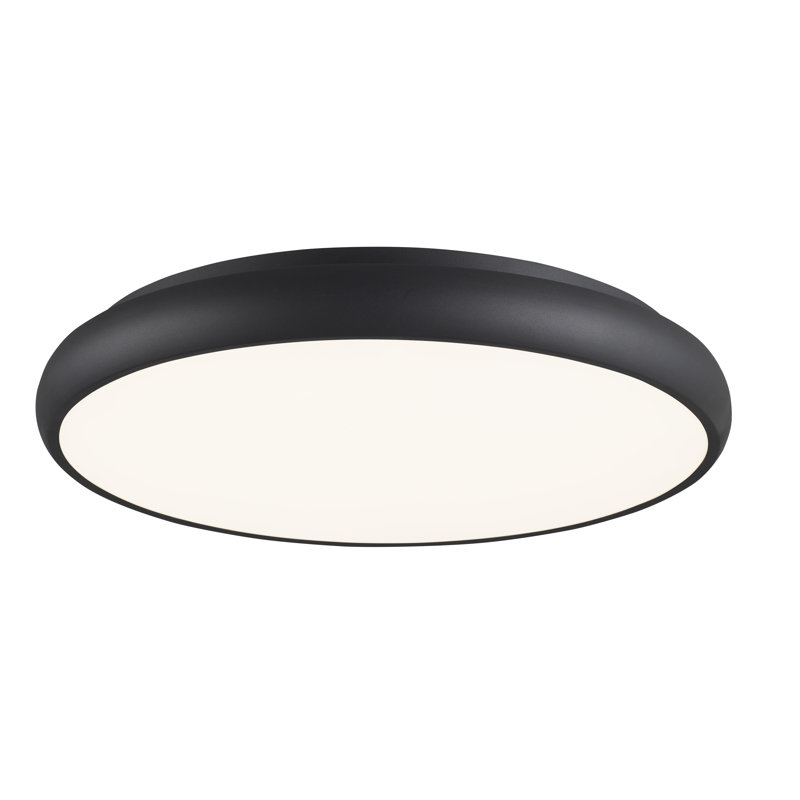 Acrylic LED Flush Mount, 9cm H x 61cm W x 61cm D, Black