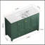 Meuble-lavabo vert 48 po avec lavabo en résine, rangement abondant, portes et tiroirs à fermeture en douceur-1120015765