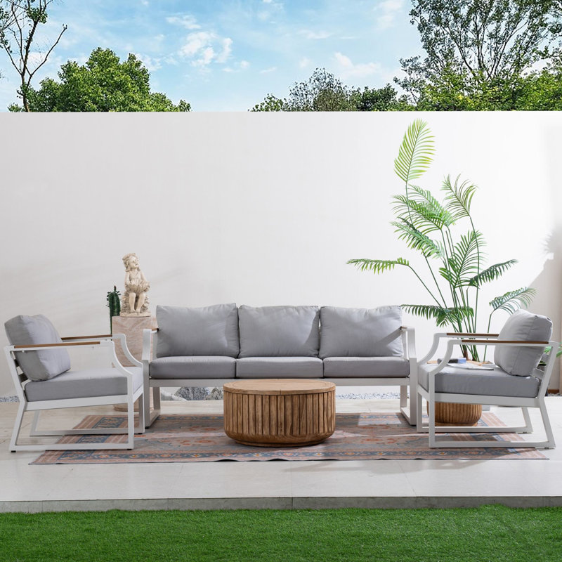 Penrose 5-Person Outdoor Sofa Seating Group, White