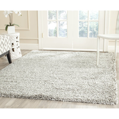 Martelange Shag Grey Solid Area Rug