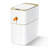 Automatic Bathroom Trash Can With Lid, 3.1 Gallon / 13L Smart Motion Sensor Touchless Small Waste Basket,(White & Gold)