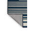  Washable Steel Blue White Striped Area Rug-1912494864