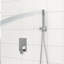 Double pomme de douche carrée 10 po - Fixation murale avec fonction pluie