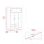 Armoire rectangulaire 2 tiroirs Kingswood - blanc