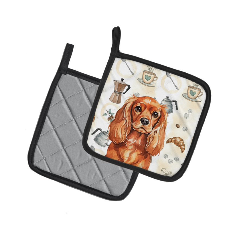 Paire de poignées Ruby English Toy Spaniel