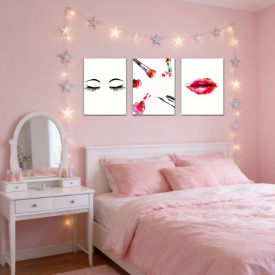 3 pièces d'art mural en toile sans cadre 16 po x 24 po